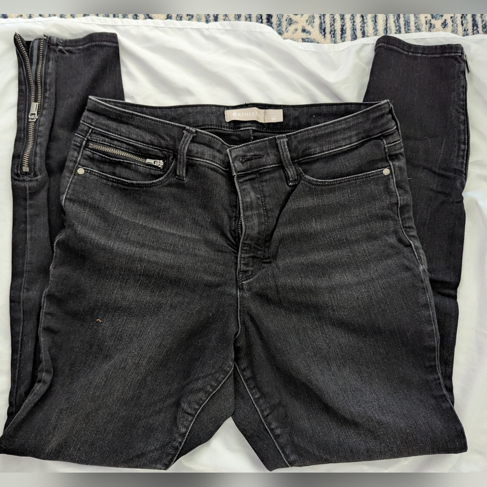 Athleta Black Skinny Jeans, Size 10